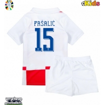 Croatia Mario Pasalic #15 Replica Home Minikit Euro 2024 Short Sleeve (+ pants)